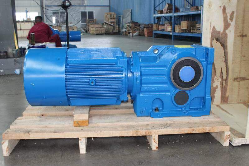 Hollow shaft helical bevel gearmotor