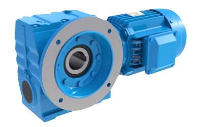 SAF hollow shaft flange mounted worm helical gearmotor