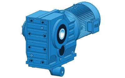 KAT torque armed hollow shaft helical bevel gearmotor