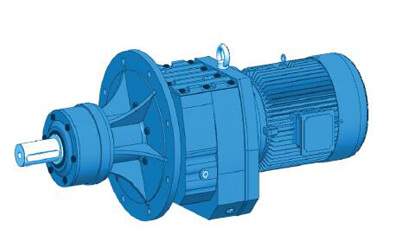 Flange Mounted Helical Gearmotor with Extended Bearing Hub