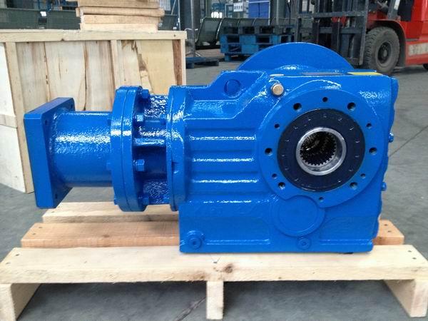 KVF splined hollow shaft helical bevel speed reducer for servo motor