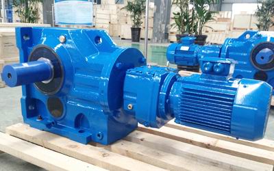 K107RF37 High Torque Helical Bevel Geared Motor Transmission Gearbox For Concrete Mixer