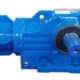 Hộp số giảm xoắn K87 K97 với bộ chuyển đổi động cơ servo